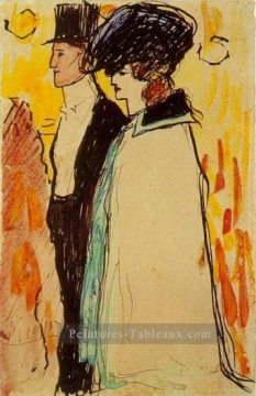 Couple de Rastaquoueres 1901 Cubisme Peinture à l'huile
